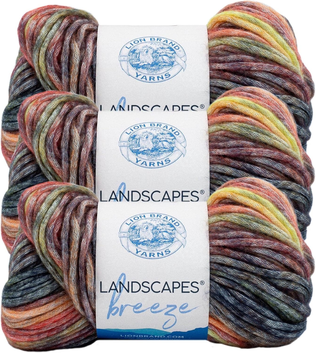 image:imageLion Brand Yarn Landscapes Breeze Yarn SeashellHorseshoe