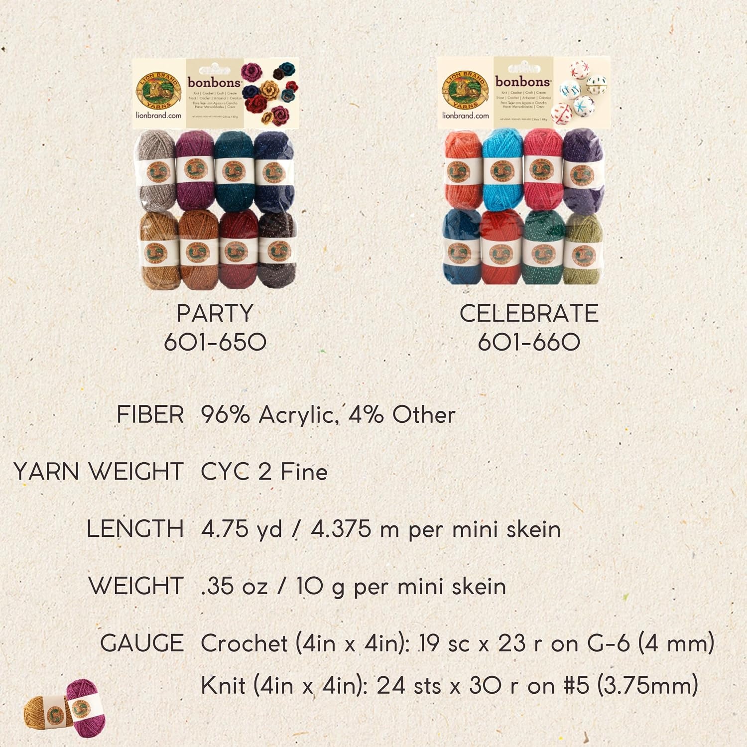 image:imageLion Brand Yarn Lion Brand Bonbons 680 CrayonsCrayons