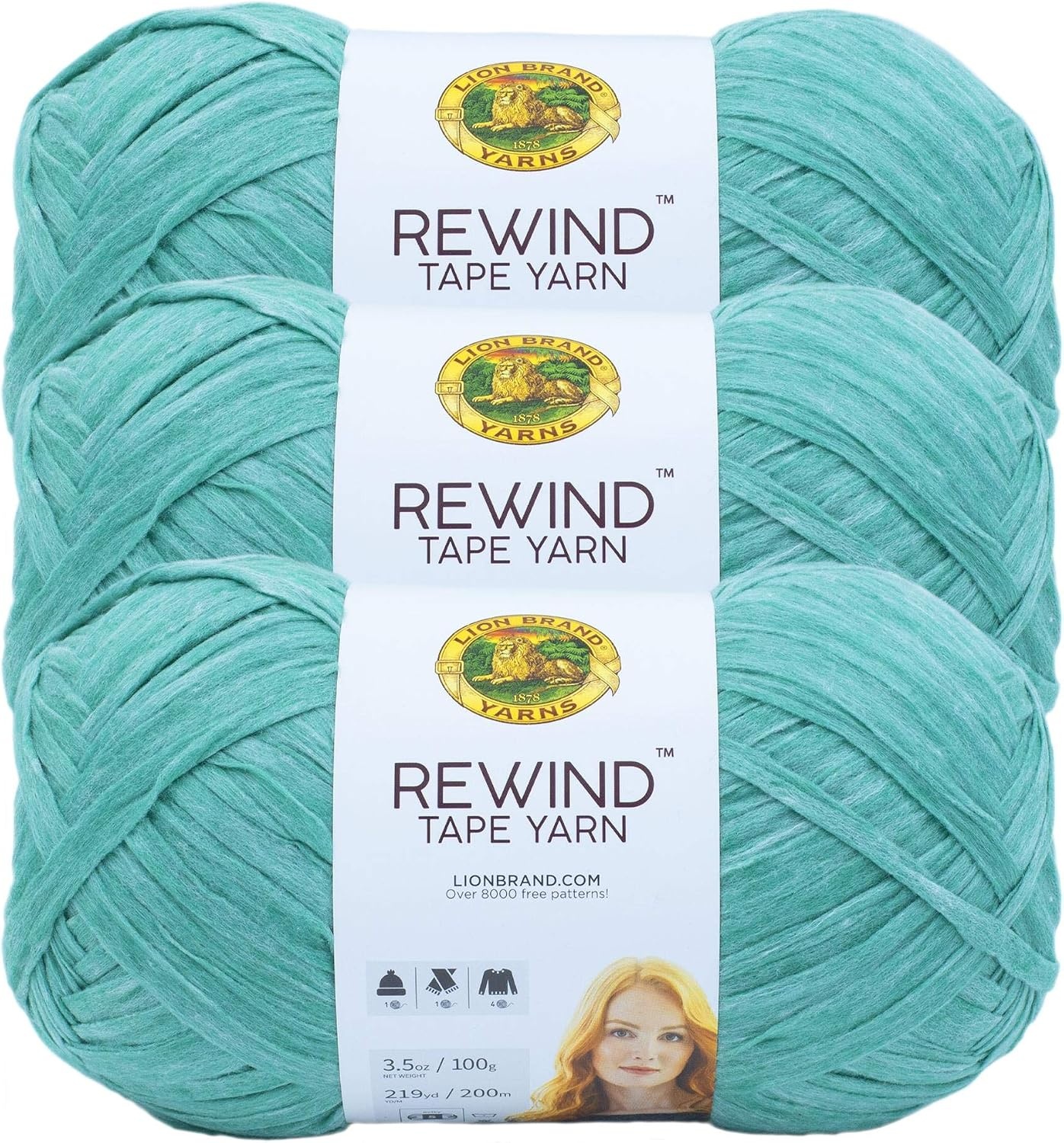 image:imageLion Brand Yarn Rewind Bulky Flat Tape Yarn for Crochet Knitting and Crafts Moto Jacket 1 Pack Soft Fiber for Bags Summer Hats and Shawls Dark GreyCapri Breeze