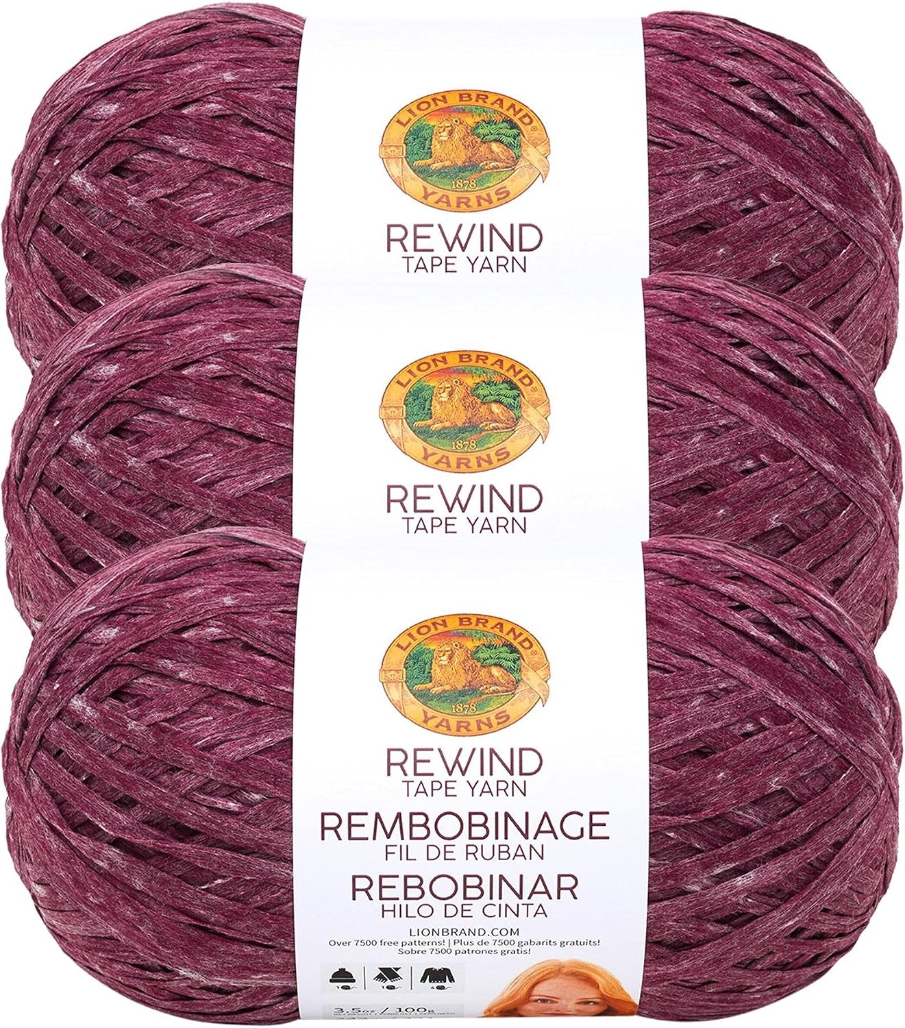image:imageLion Brand Yarn Rewind Bulky Flat Tape Yarn for Crochet Knitting and Crafts Moto Jacket 1 Pack Soft Fiber for Bags Summer Hats and Shawls Dark GreyCurrent Situation