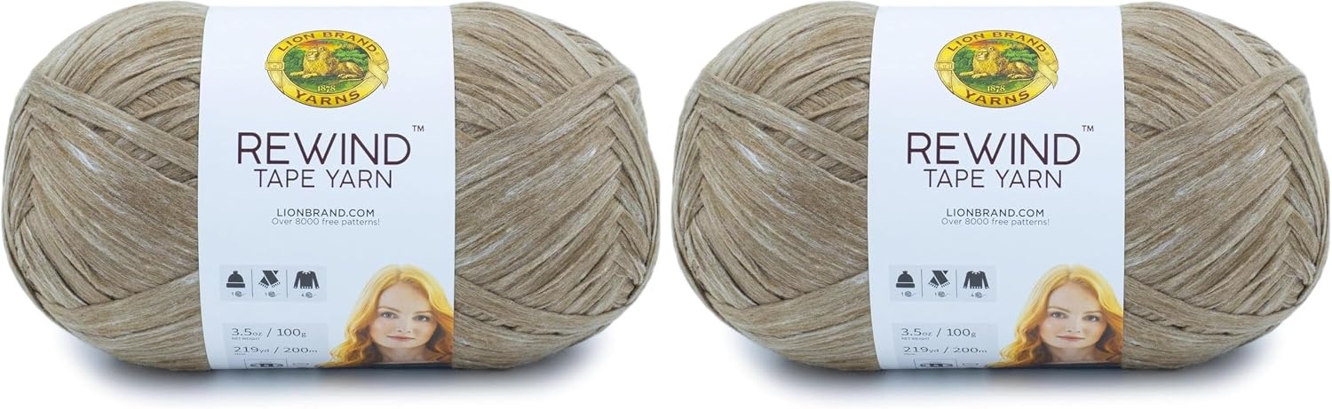 image:imageLion Brand Yarn Rewind Bulky Flat Tape Yarn for Crochet Knitting and Crafts Moto Jacket 1 Pack Soft Fiber for Bags Summer Hats and Shawls Dark GreyWillow