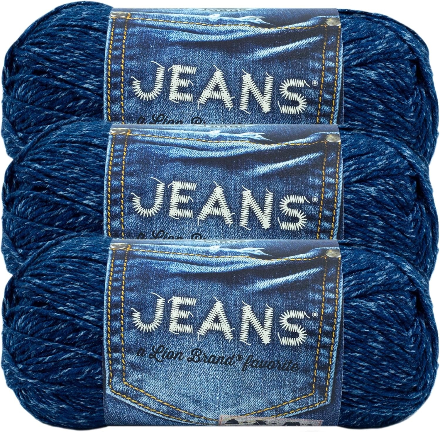 image:imageLion Brand Yarn Soft Jeans Yarn for Crocheting and Knitting Faded 1 PackClassic