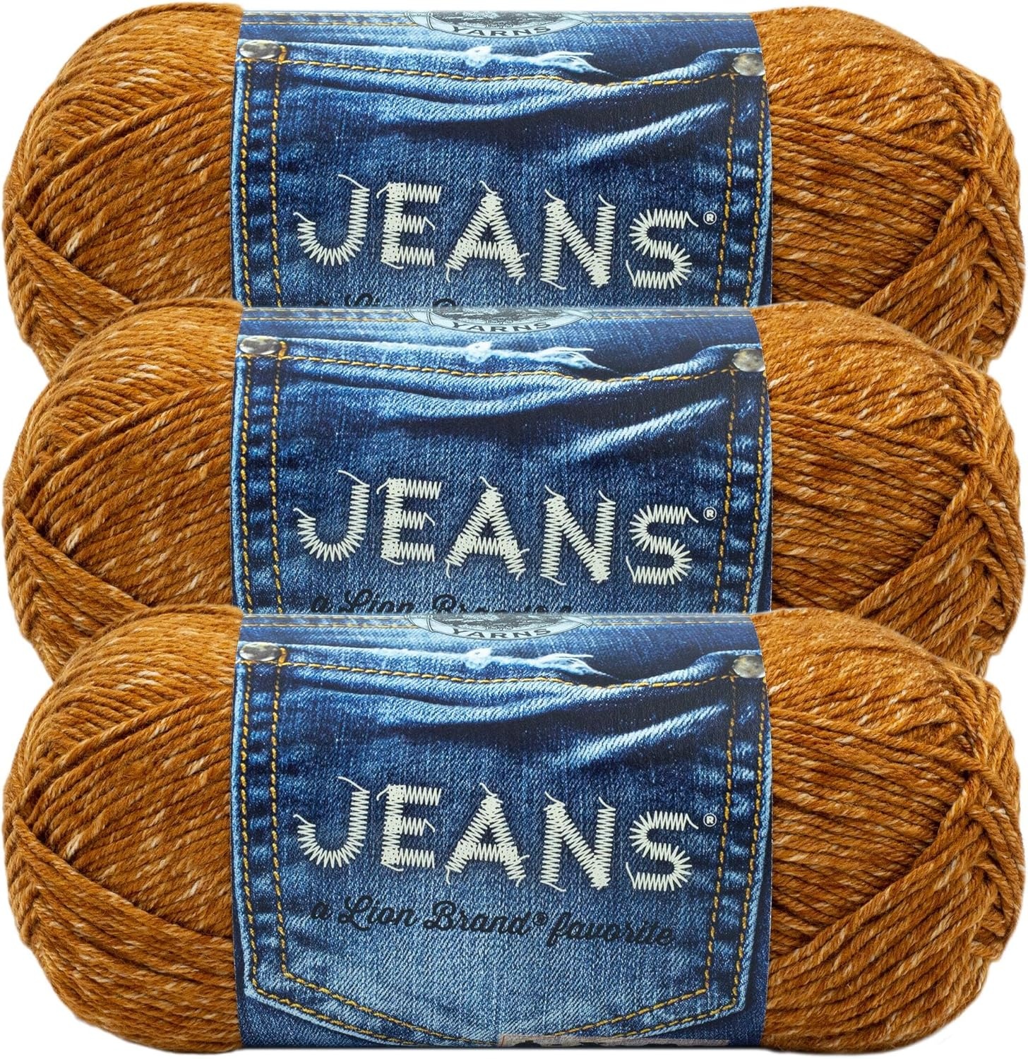 image:imageLion Brand Yarn Soft Jeans Yarn for Crocheting and Knitting Faded 1 PackTop Stitch
