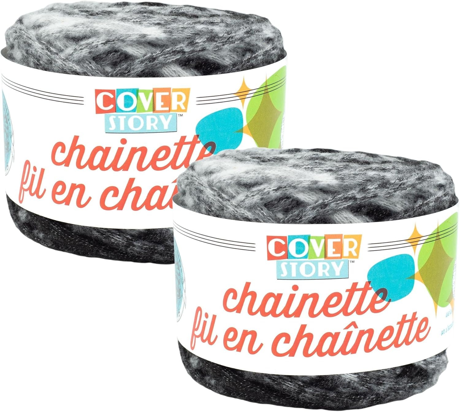 image:imageLion Brand Yarn Super Bulky Cover Story Chainette Blanket Yarn for Knitting and Crochet Black 1 PackBlack