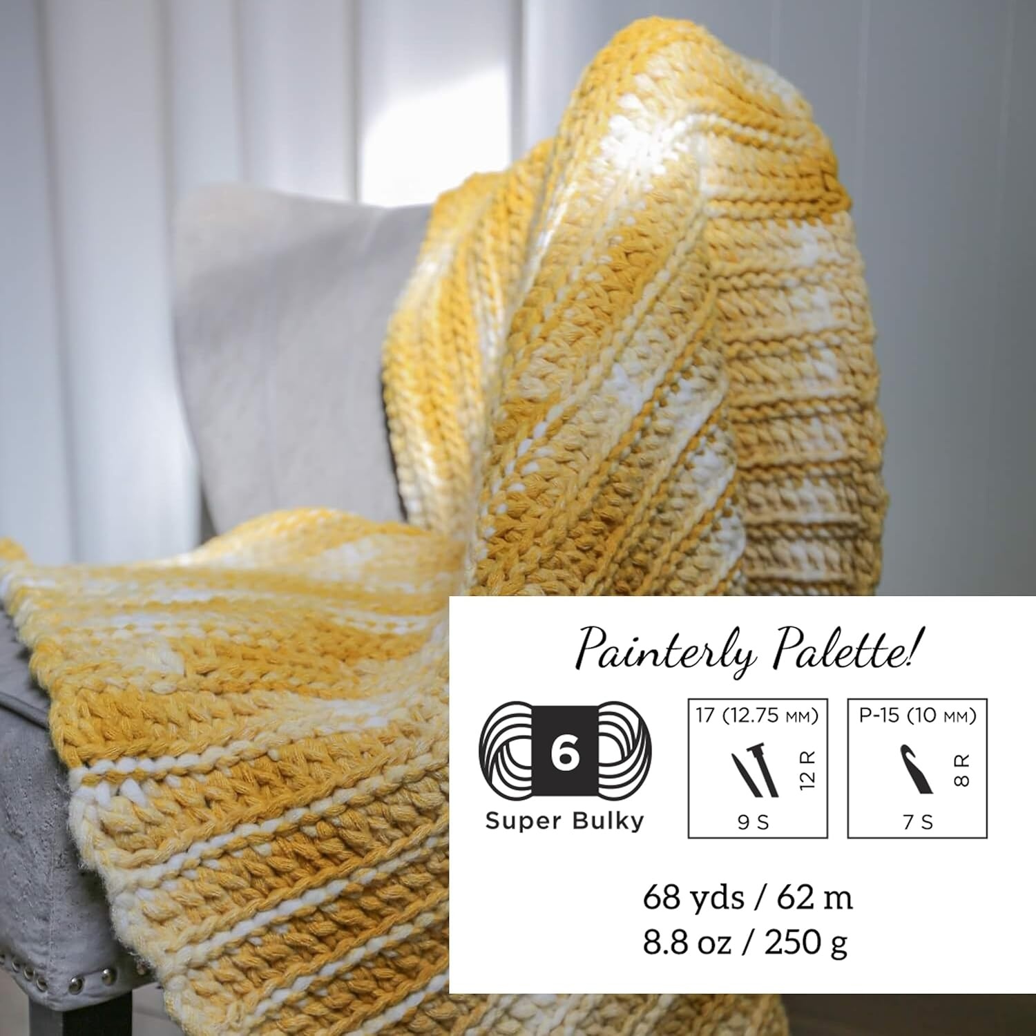 image:imageLion Brand Yarn Super Bulky Cover Story Chainette Blanket Yarn for Knitting and Crochet Black 1 PackBlush