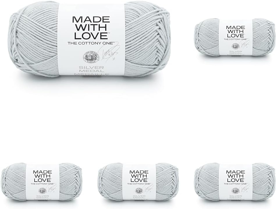 image:imageLion Brand Yarn Tom Daley Made with Love The Cottony One Yarn for Crocheting Knitting and Crafts Red Red Wine 1 Pack Tom Daley Made With Love Cotton Acrylic Yarn for Knitting Crochet Crafts Worsted Fiber for Soft Blankets Hats SweatersSilver Medal