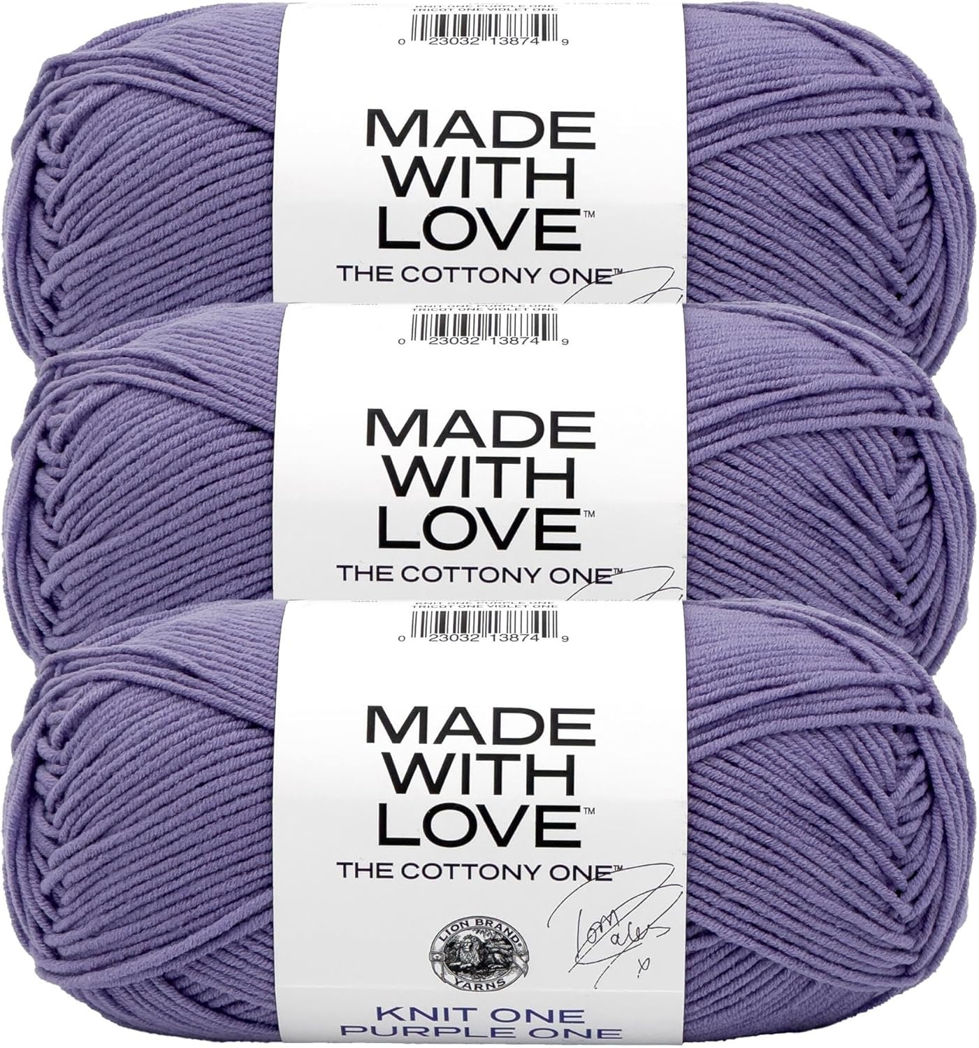 image:imageLion Brand Yarn Tom Daley Made with Love The Cottony One Yarn for Crocheting Knitting and Crafts Red Red Wine 1 Pack Tom Daley Made With Love Cotton Acrylic Yarn for Knitting Crochet Crafts Worsted Fiber for Soft Blankets Hats SweatersKnit One Purple One