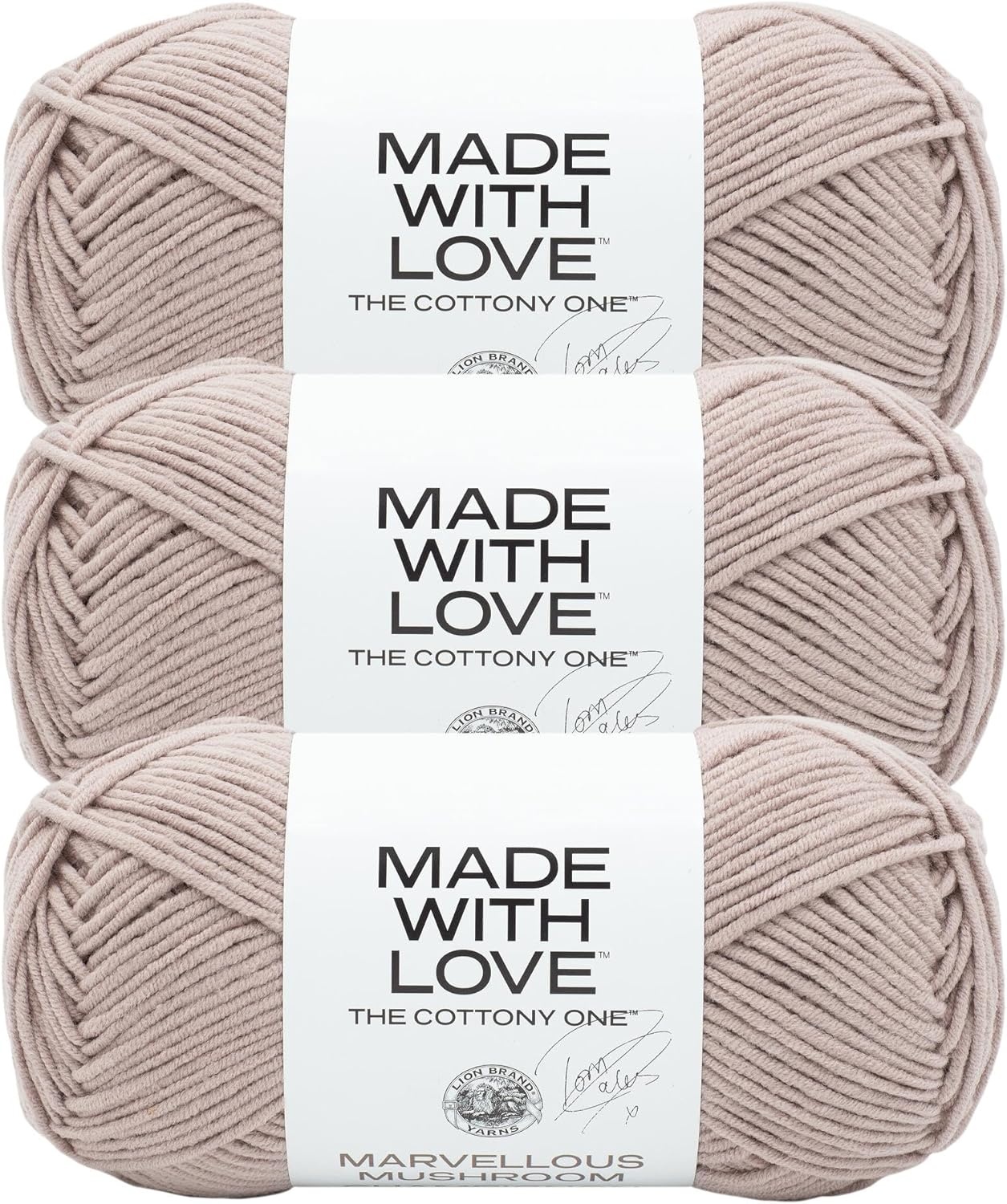 image:imageLion Brand Yarn Tom Daley Made with Love The Cottony One Yarn for Crocheting Knitting and Crafts Red Red Wine 1 Pack Tom Daley Made With Love Cotton Acrylic Yarn for Knitting Crochet Crafts Worsted Fiber for Soft Blankets Hats SweatersMarvellous Mushroom