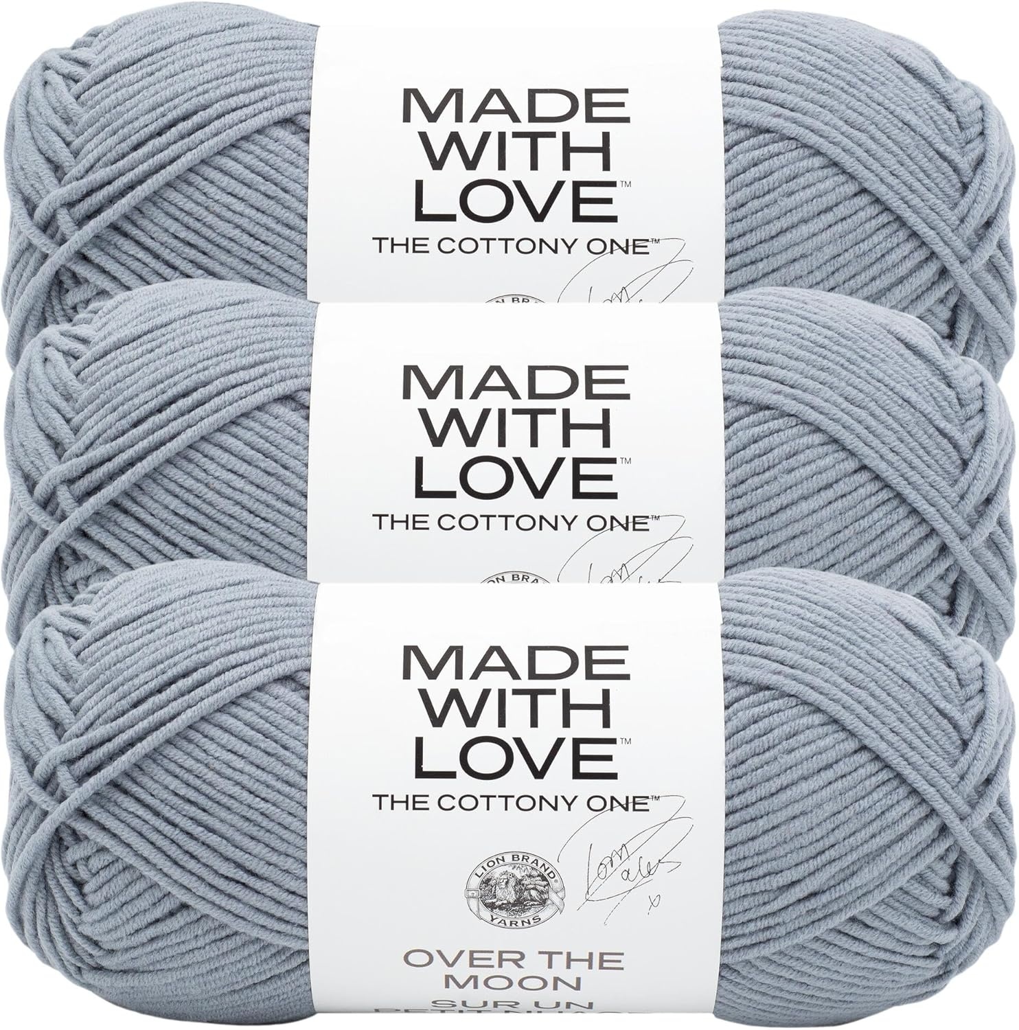 image:imageLion Brand Yarn Tom Daley Made with Love The Cottony One Yarn for Crocheting Knitting and Crafts Red Red Wine 1 Pack Tom Daley Made With Love Cotton Acrylic Yarn for Knitting Crochet Crafts Worsted Fiber for Soft Blankets Hats SweatersOver The Moon