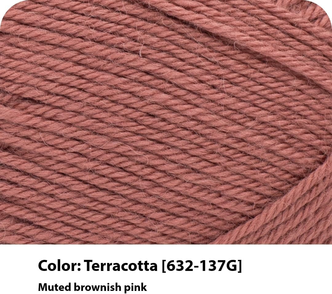 image:imageLion Brand Yarn WoolEase Recycled Light WorstedWeight Yarn for Knitting and Crochet Cream 3 Pack Wool and Acrylic Blend Fiber Perfect for Scarves Hats and Blankets 196 YardsTerracotta