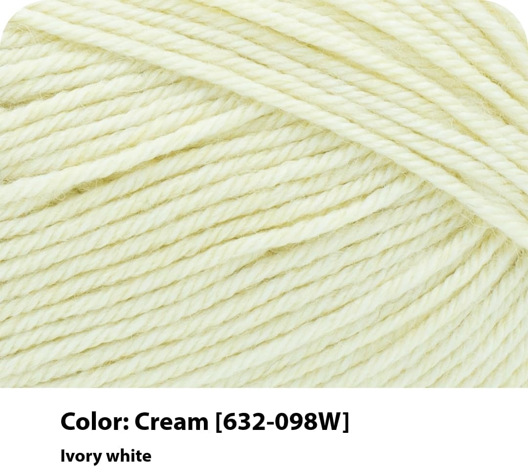 image:imageLion Brand Yarn WoolEase Recycled Light WorstedWeight Yarn for Knitting and Crochet Cream 3 Pack Wool and Acrylic Blend Fiber Perfect for Scarves Hats and Blankets 196 YardsCream