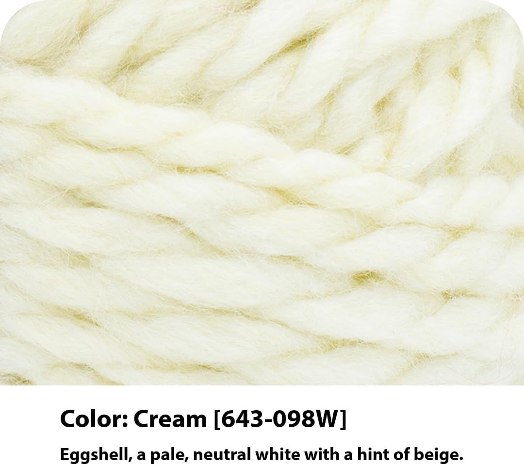 image:imageLion Brand Yarn WoolEase TampQ Recycled Bulky Yarn for Crochet Cream 1 PackCream