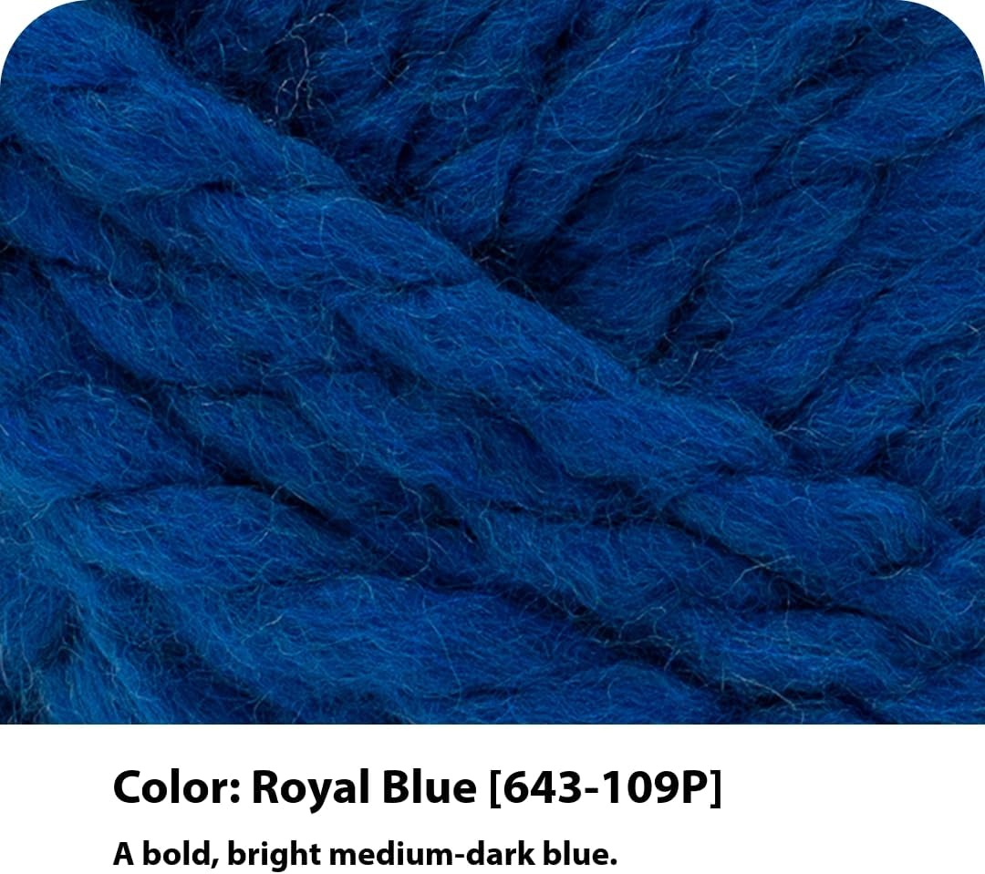 image:imageLion Brand Yarn WoolEase TampQ Recycled Bulky Yarn for Crochet Cream 1 PackRoyal Blue