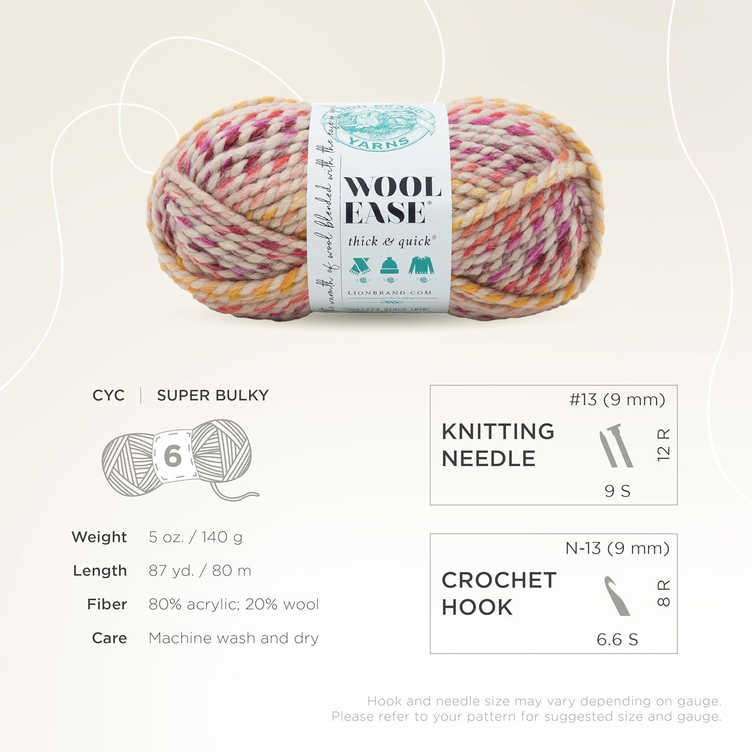 image:imageLion Brand Yarn WoolEase Thick amp Quick Yarn Celebration White 3 Pack Super Bulky Wool Acrylic Blend Fiber for Soft Hats Sweaters Chunky Blankets Yarn for Crochet Knitting Crafts WeavingSpice Market