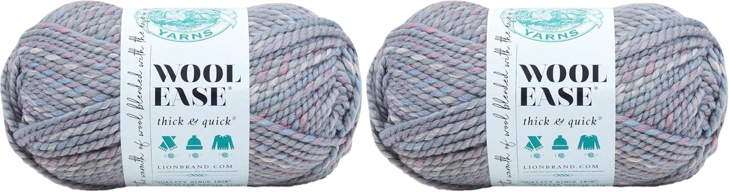 image:imageLion Brand Yarn WoolEase Thick amp Quick Yarn Celebration White 3 Pack Super Bulky Wool Acrylic Blend Fiber for Soft Hats Sweaters Chunky Blankets Yarn for Crochet Knitting Crafts WeavingStorm Front