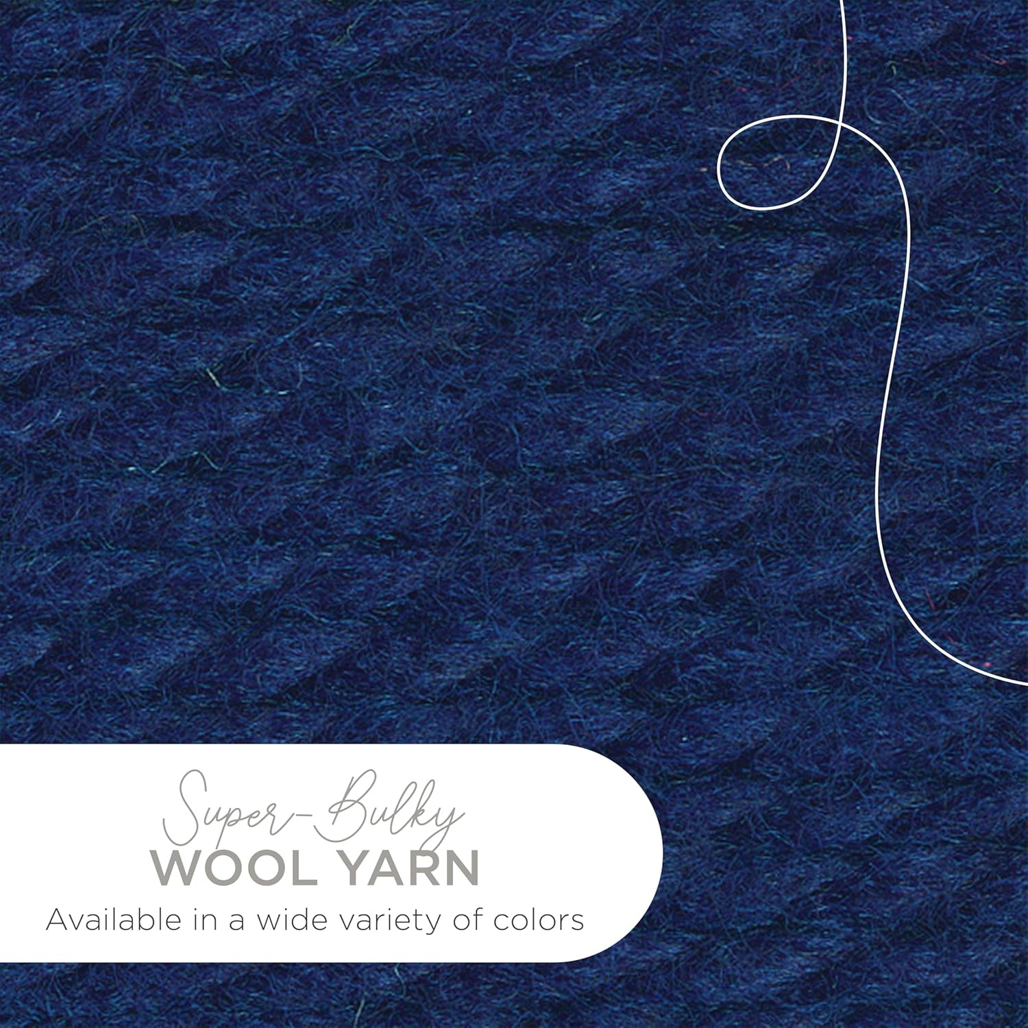 image:imageLion Brand Yarn WoolEase Thick amp Quick Yarn Celebration White 3 Pack Super Bulky Wool Acrylic Blend Fiber for Soft Hats Sweaters Chunky Blankets Yarn for Crochet Knitting Crafts WeavingNavy