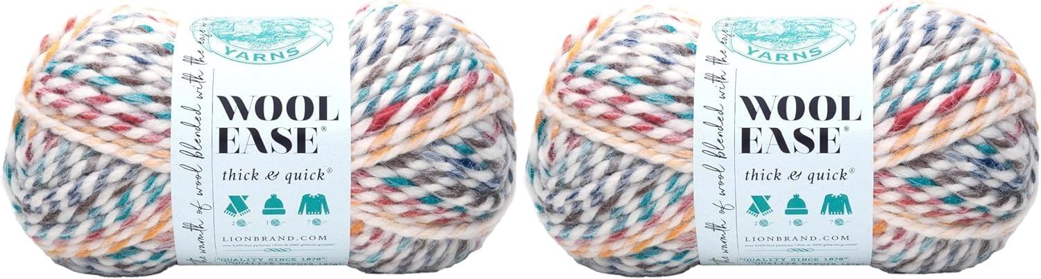 image:imageLion Brand Yarn WoolEase Thick amp Quick Yarn Celebration White 3 Pack Super Bulky Wool Acrylic Blend Fiber for Soft Hats Sweaters Chunky Blankets Yarn for Crochet Knitting Crafts WeavingHudson Bay