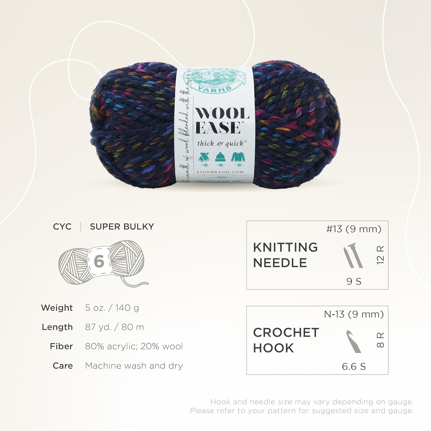 image:imageLion Brand Yarn WoolEase Thick amp Quick Yarn Celebration White 3 Pack Super Bulky Wool Acrylic Blend Fiber for Soft Hats Sweaters Chunky Blankets Yarn for Crochet Knitting Crafts WeavingCity Lights