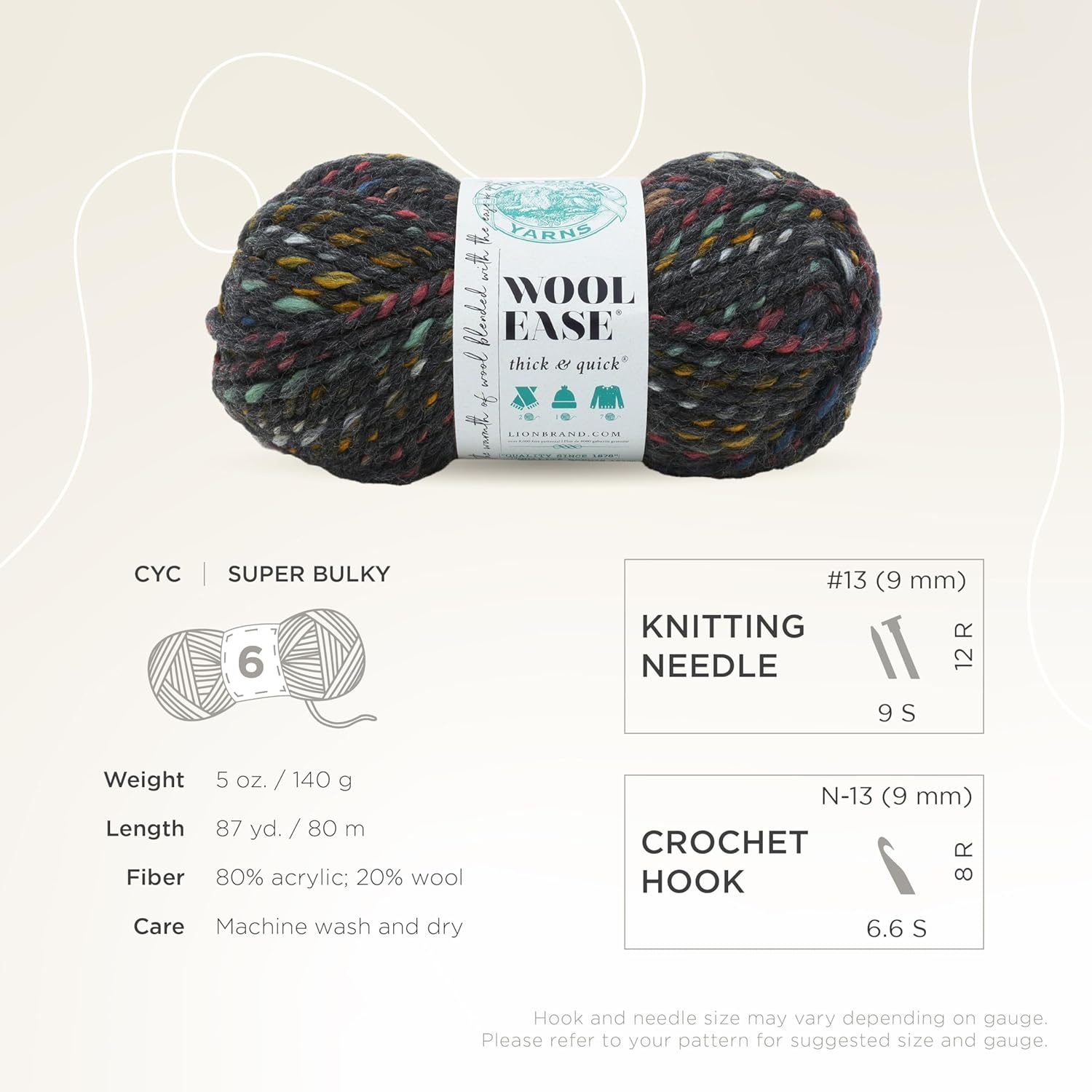 image:imageLion Brand Yarn WoolEase Thick amp Quick Yarn Celebration White 3 Pack Super Bulky Wool Acrylic Blend Fiber for Soft Hats Sweaters Chunky Blankets Yarn for Crochet Knitting Crafts WeavingBedrock