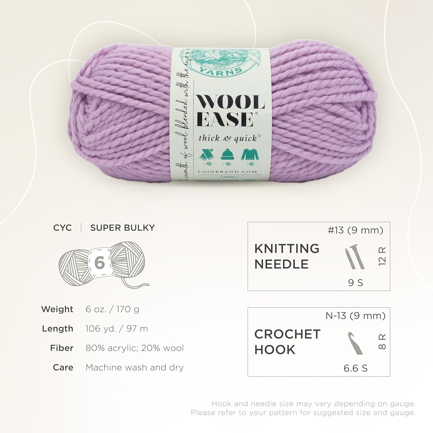 image:imageLion Brand Yarn WoolEase Thick amp Quick Yarn Celebration White 3 Pack Super Bulky Wool Acrylic Blend Fiber for Soft Hats Sweaters Chunky Blankets Yarn for Crochet Knitting Crafts WeavingFairy