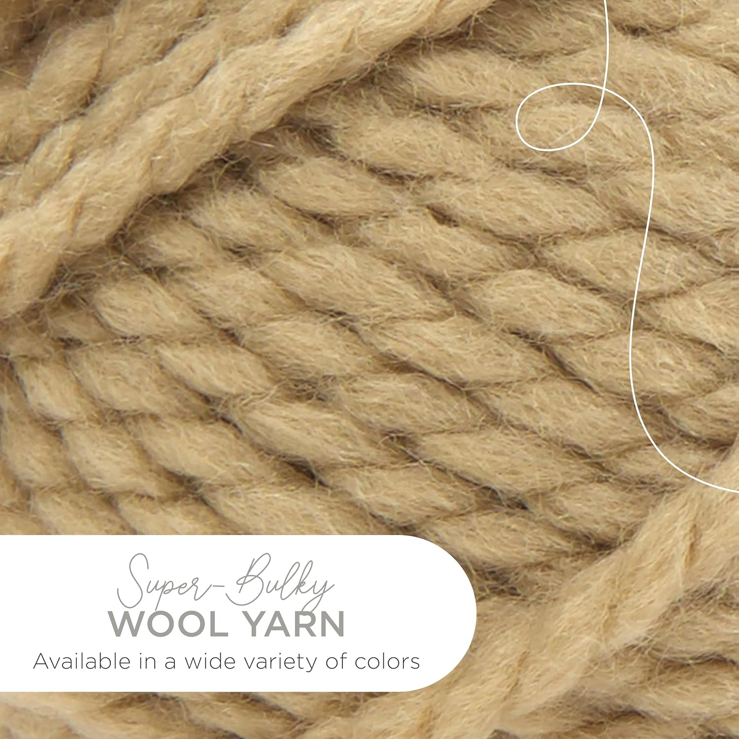image:imageLion Brand Yarn WoolEase Thick amp Quick Yarn Celebration White 3 Pack Super Bulky Wool Acrylic Blend Fiber for Soft Hats Sweaters Chunky Blankets Yarn for Crochet Knitting Crafts WeavingPeanut