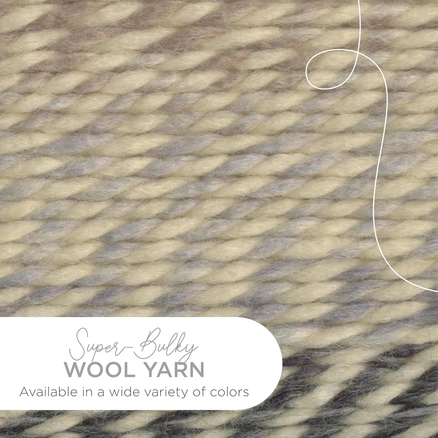 image:imageLion Brand Yarn WoolEase Thick amp Quick Yarn Celebration White 3 Pack Super Bulky Wool Acrylic Blend Fiber for Soft Hats Sweaters Chunky Blankets Yarn for Crochet Knitting Crafts WeavingMoonlight