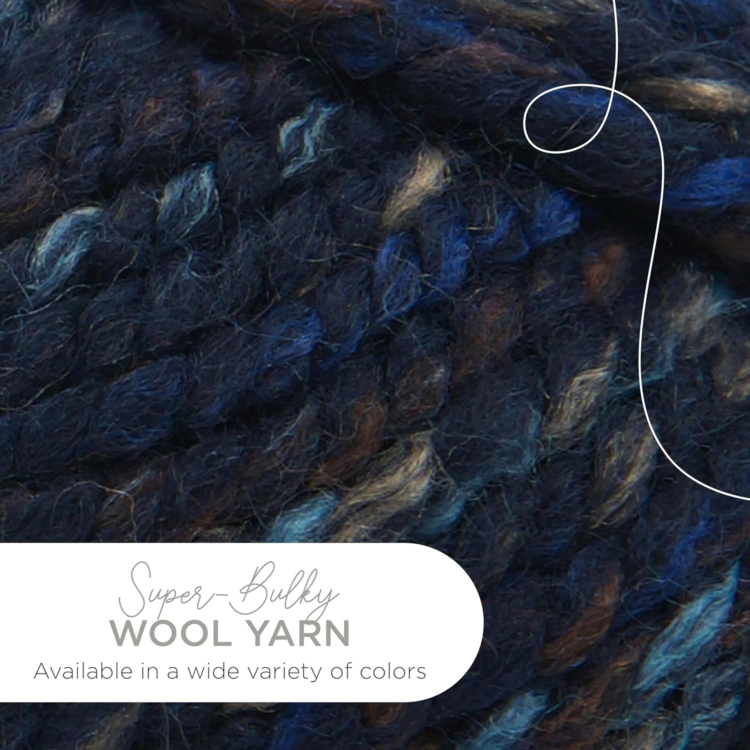 image:imageLion Brand Yarn WoolEase Thick amp Quick Yarn Celebration White 3 Pack Super Bulky Wool Acrylic Blend Fiber for Soft Hats Sweaters Chunky Blankets Yarn for Crochet Knitting Crafts WeavingNight Shadow