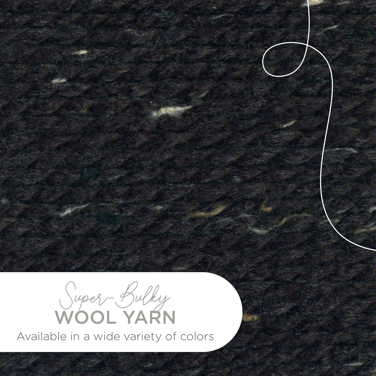 image:imageLion Brand Yarn WoolEase Thick amp Quick Yarn Celebration White 3 Pack Super Bulky Wool Acrylic Blend Fiber for Soft Hats Sweaters Chunky Blankets Yarn for Crochet Knitting Crafts WeavingObsidian