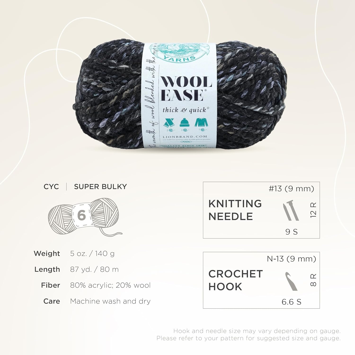 image:imageLion Brand Yarn WoolEase Thick amp Quick Yarn Celebration White 3 Pack Super Bulky Wool Acrylic Blend Fiber for Soft Hats Sweaters Chunky Blankets Yarn for Crochet Knitting Crafts WeavingMetropolis