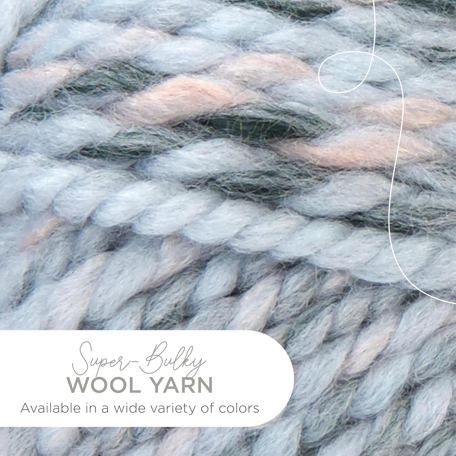 image:imageLion Brand Yarn WoolEase Thick amp Quick Yarn Celebration White 3 Pack Super Bulky Wool Acrylic Blend Fiber for Soft Hats Sweaters Chunky Blankets Yarn for Crochet Knitting Crafts WeavingArctic Ice