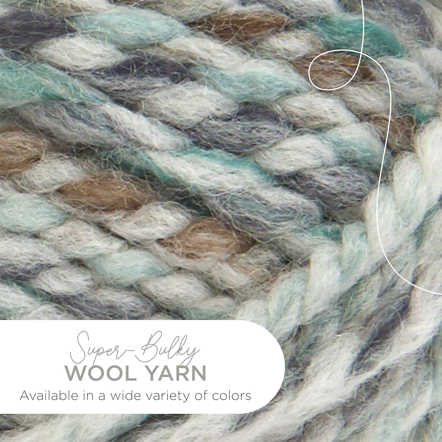 image:imageLion Brand Yarn WoolEase Thick amp Quick Yarn Celebration White 3 Pack Super Bulky Wool Acrylic Blend Fiber for Soft Hats Sweaters Chunky Blankets Yarn for Crochet Knitting Crafts WeavingSeaglass