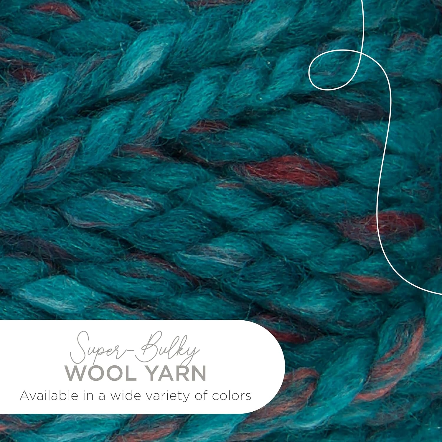 image:imageLion Brand Yarn WoolEase Thick amp Quick Yarn Celebration White 3 Pack Super Bulky Wool Acrylic Blend Fiber for Soft Hats Sweaters Chunky Blankets Yarn for Crochet Knitting Crafts WeavingDeep Lagoon