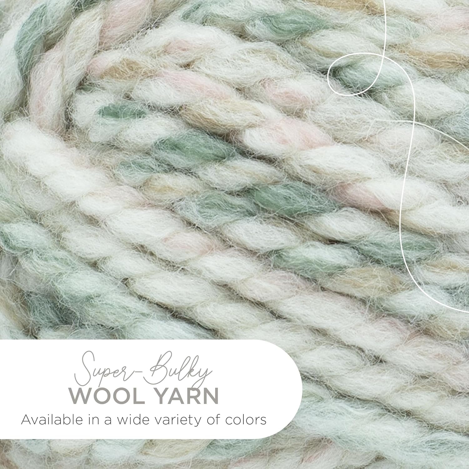 image:imageLion Brand Yarn WoolEase Thick amp Quick Yarn Celebration White 3 Pack Super Bulky Wool Acrylic Blend Fiber for Soft Hats Sweaters Chunky Blankets Yarn for Crochet Knitting Crafts WeavingSeashell