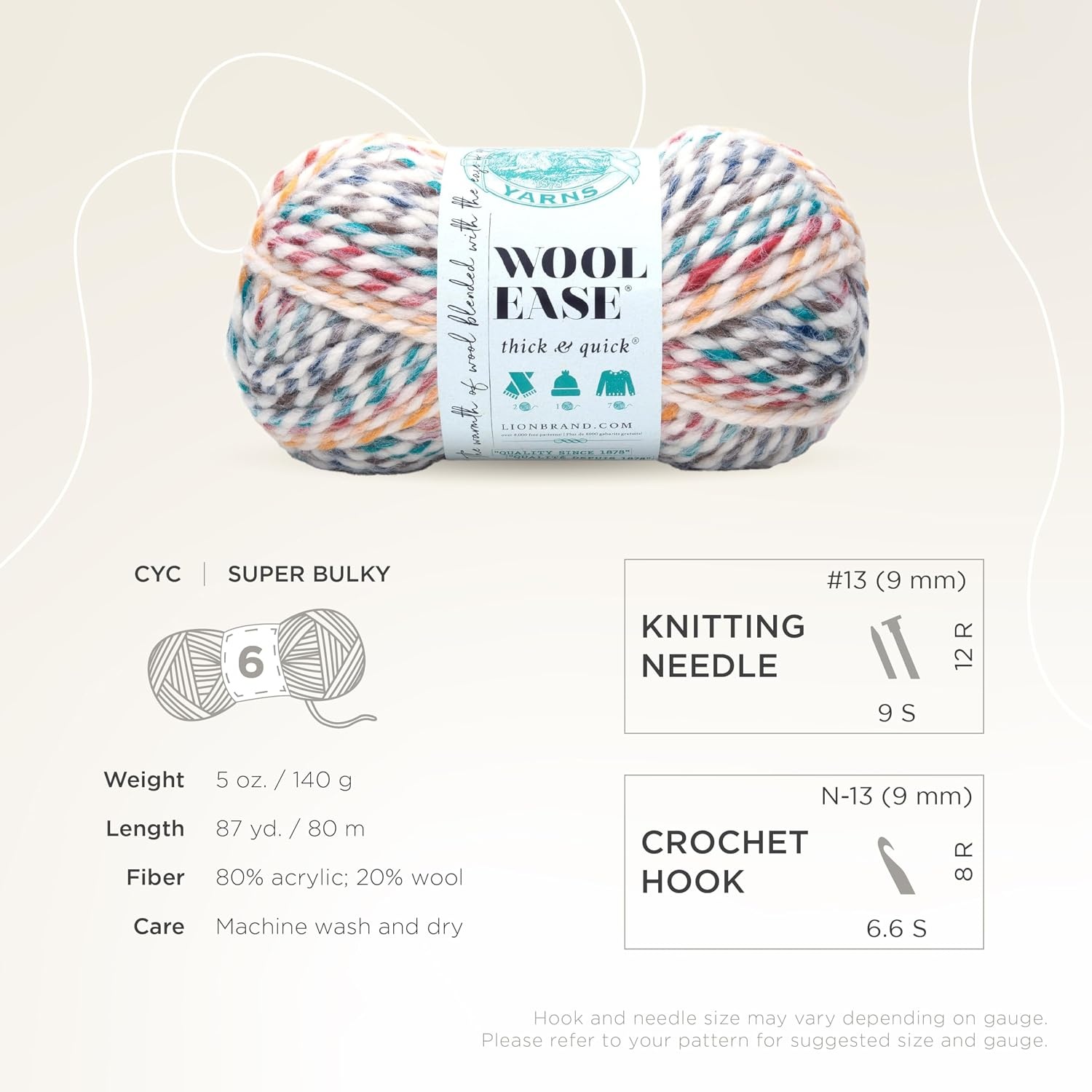 image:imageLion Brand Yarn WoolEase Thick amp Quick Yarn Celebration White 3 Pack Super Bulky Wool Acrylic Blend Fiber for Soft Hats Sweaters Chunky Blankets Yarn for Crochet Knitting Crafts WeavingHudson Bay