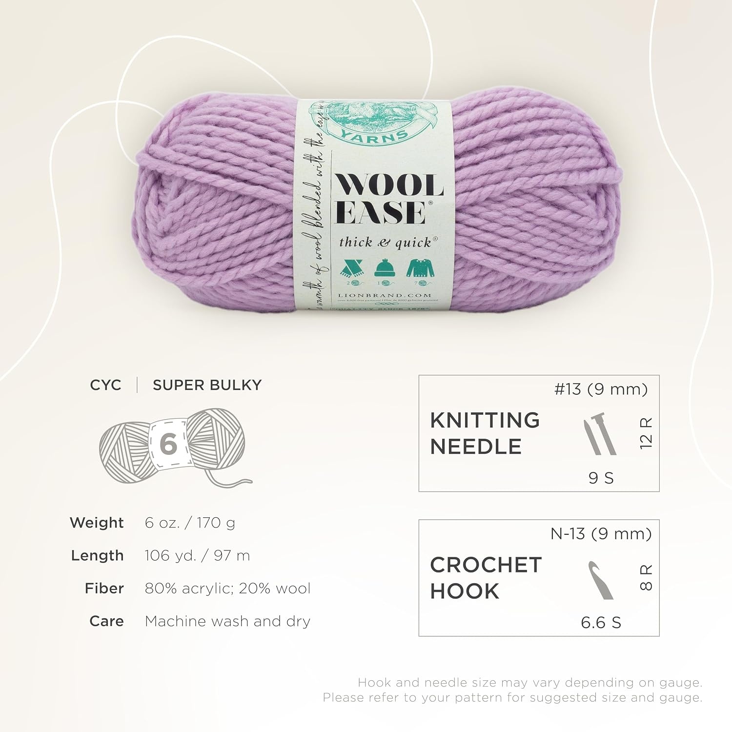 image:imageLion Brand Yarn WoolEase Thick amp Quick Yarn Celebration White 3 Pack Super Bulky Wool Acrylic Blend Fiber for Soft Hats Sweaters Chunky Blankets Yarn for Crochet Knitting Crafts WeavingFairy