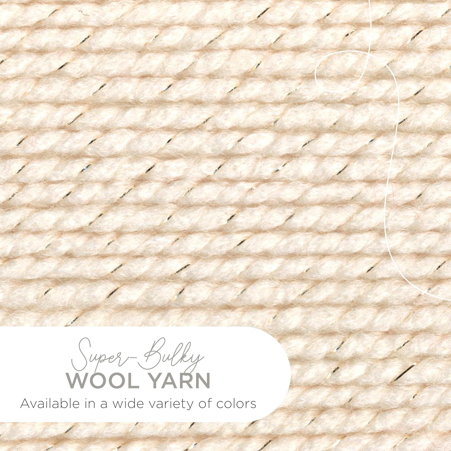 image:imageLion Brand Yarn WoolEase Thick amp Quick Yarn Celebration White 3 Pack Super Bulky Wool Acrylic Blend Fiber for Soft Hats Sweaters Chunky Blankets Yarn for Crochet Knitting Crafts WeavingStarlight