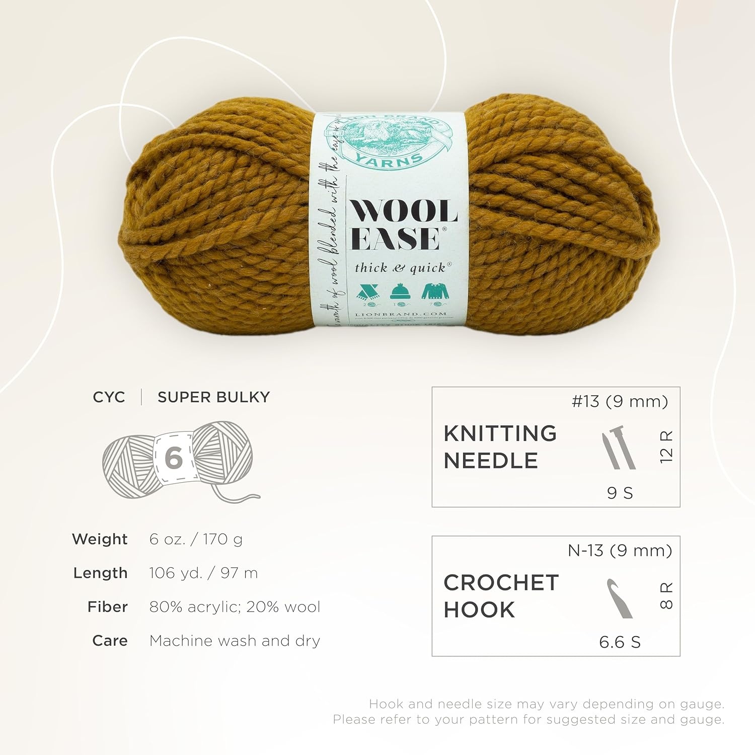 image:imageLion Brand Yarn WoolEase Thick amp Quick Yarn Celebration White 3 Pack Super Bulky Wool Acrylic Blend Fiber for Soft Hats Sweaters Chunky Blankets Yarn for Crochet Knitting Crafts WeavingFlax