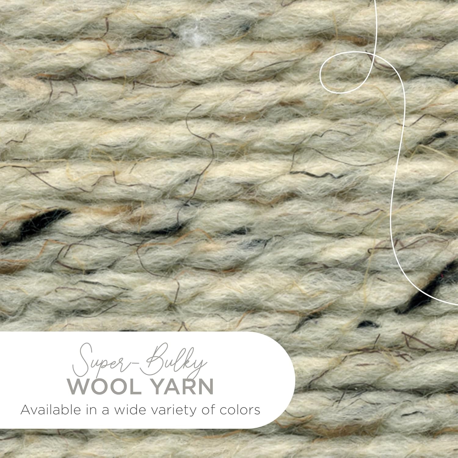 image:imageLion Brand Yarn WoolEase Thick amp Quick Yarn Celebration White 3 Pack Super Bulky Wool Acrylic Blend Fiber for Soft Hats Sweaters Chunky Blankets Yarn for Crochet Knitting Crafts WeavingOatmeal