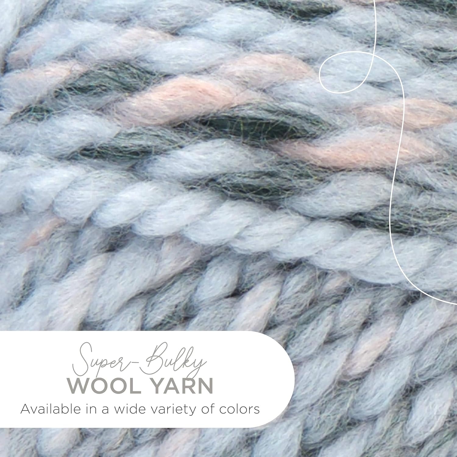 image:imageLion Brand Yarn WoolEase Thick amp Quick Yarn Celebration White 3 Pack Super Bulky Wool Acrylic Blend Fiber for Soft Hats Sweaters Chunky Blankets Yarn for Crochet Knitting Crafts WeavingArctic Ice