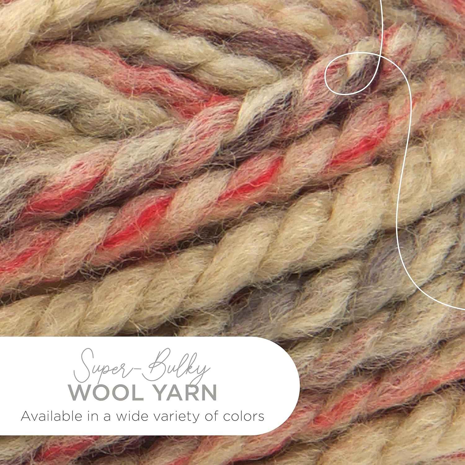 image:imageLion Brand Yarn WoolEase Thick amp Quick Yarn Celebration White 3 Pack Super Bulky Wool Acrylic Blend Fiber for Soft Hats Sweaters Chunky Blankets Yarn for Crochet Knitting Crafts WeavingJam Cookie
