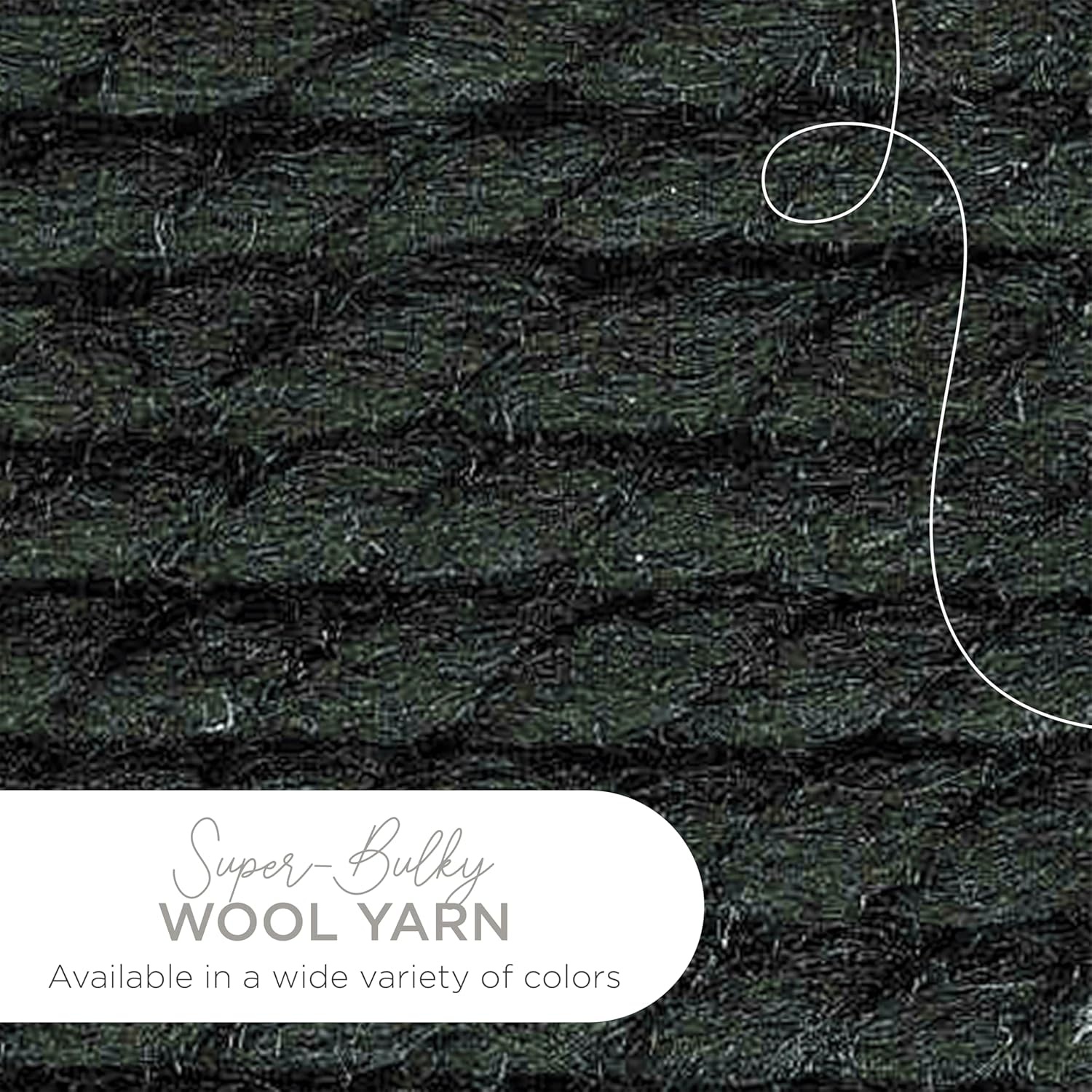 image:imageLion Brand Yarn WoolEase Thick and Quick Yarn Soft and Bulky Yarn for Knitting Crocheting and Crafting 3 Pack Abalone Super Bulky Wool Acrylic Blend Fiber for Soft Hats Sweaters Chunky Blankets Yarn for Crochet Knitting Crafts WeavingBlack