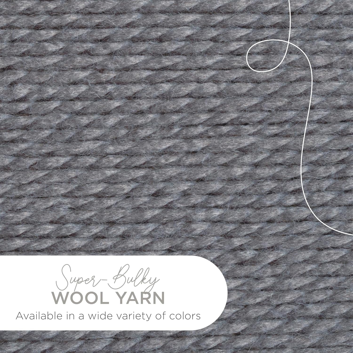 image:imageLion Brand Yarn WoolEase Thick and Quick Yarn Soft and Bulky Yarn for Knitting Crocheting and Crafting 3 Pack Abalone Super Bulky Wool Acrylic Blend Fiber for Soft Hats Sweaters Chunky Blankets Yarn for Crochet Knitting Crafts WeavingSlate