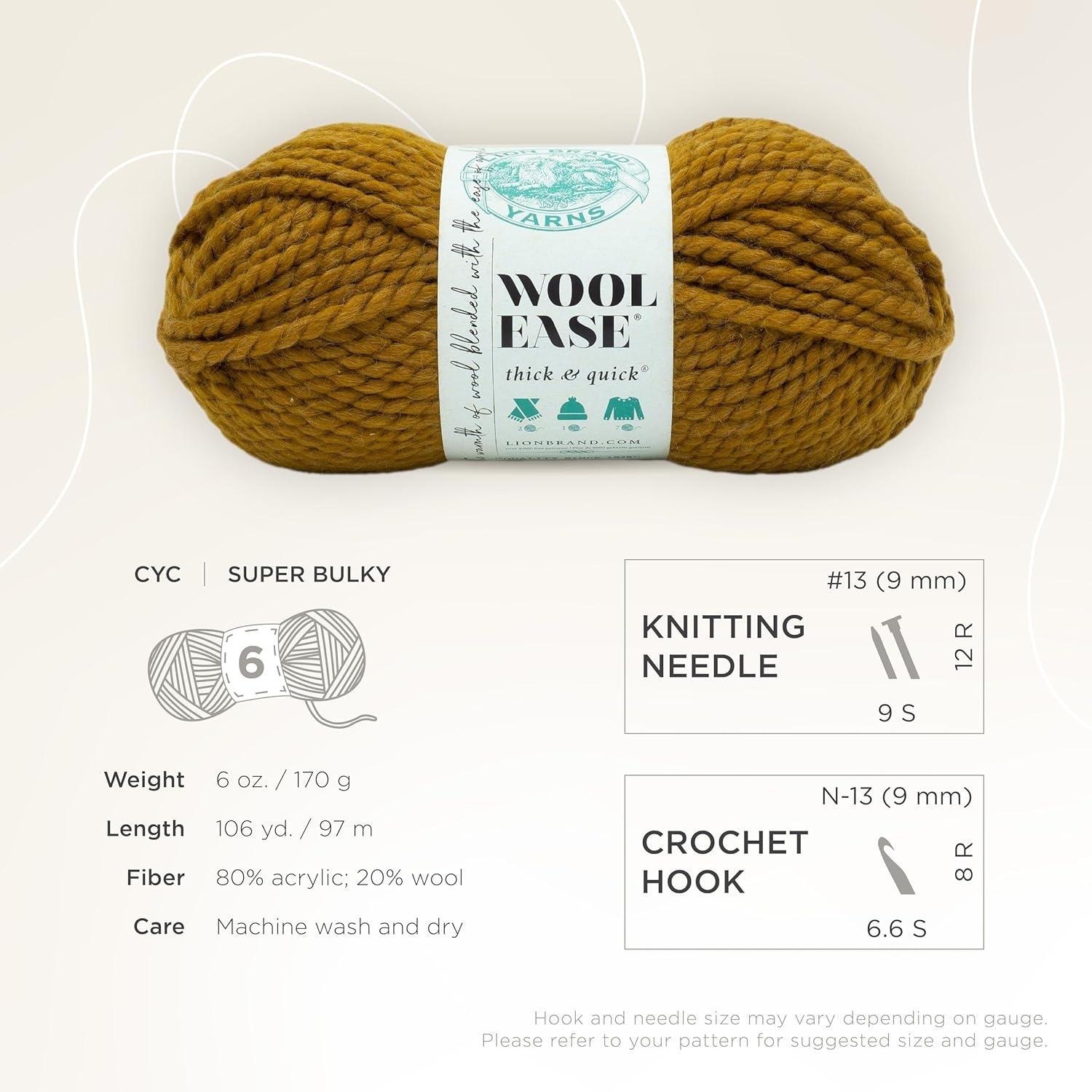 image:imageLion Brand Yarn WoolEase Thick and Quick Yarn Soft and Bulky Yarn for Knitting Crocheting and Crafting 3 Pack Abalone Super Bulky Wool Acrylic Blend Fiber for Soft Hats Sweaters Chunky Blankets Yarn for Crochet Knitting Crafts WeavingFlax