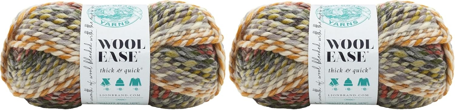 image:imageLion Brand Yarn WoolEase Thick and Quick Yarn Soft and Bulky Yarn for Knitting Crocheting and Crafting 3 Pack Abalone Super Bulky Wool Acrylic Blend Fiber for Soft Hats Sweaters Chunky Blankets Yarn for Crochet Knitting Crafts WeavingConey Island