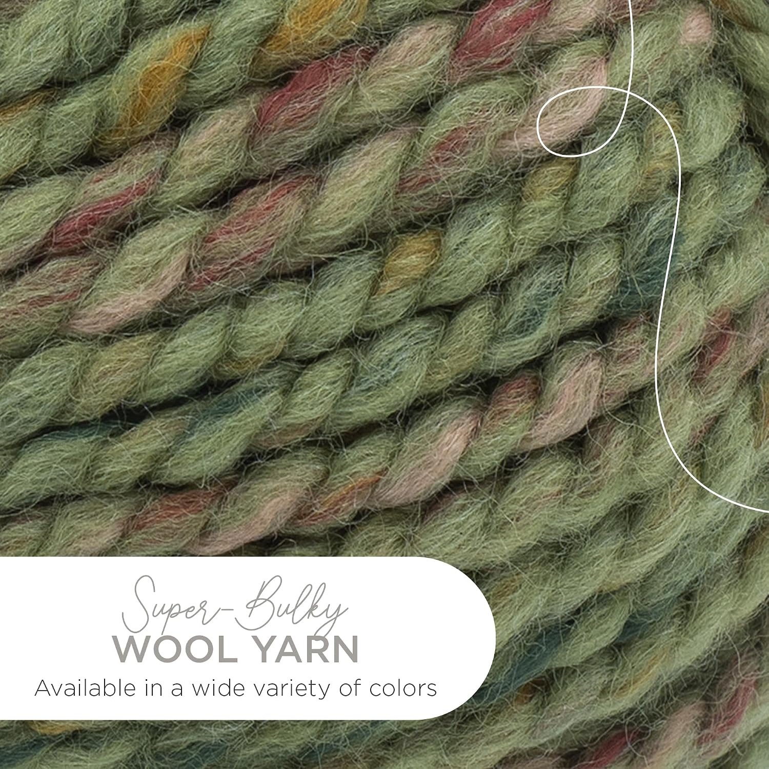 image:imageLion Brand Yarn WoolEase Thick and Quick Yarn Soft and Bulky Yarn for Knitting Crocheting and Crafting 3 Pack Abalone Super Bulky Wool Acrylic Blend Fiber for Soft Hats Sweaters Chunky Blankets Yarn for Crochet Knitting Crafts WeavingMarsh