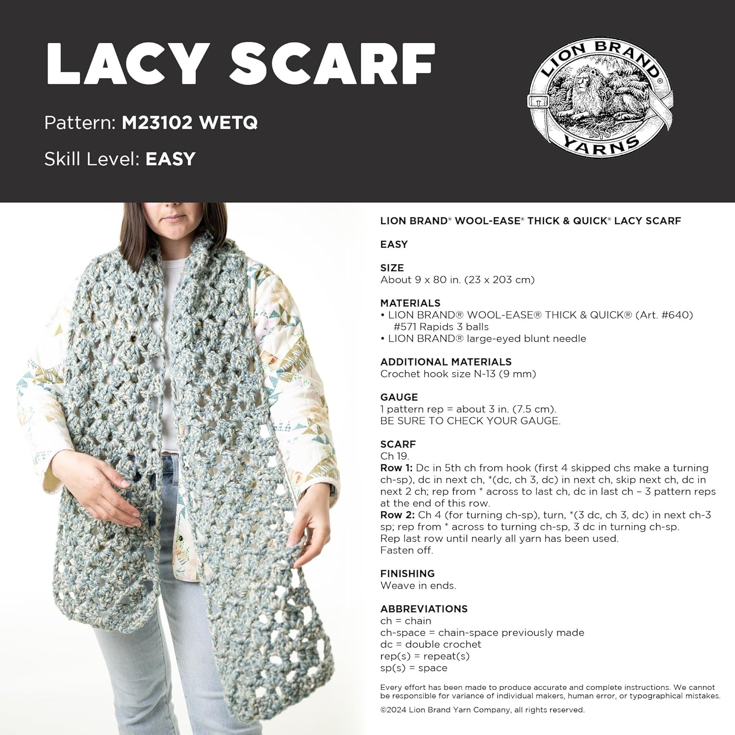 image:imageLion Brand Yarn WoolEase Thick and Quick Yarn Soft and Bulky Yarn for Knitting Crocheting and Crafting 3 Pack Abalone Super Bulky Wool Acrylic Blend Fiber for Soft Hats Sweaters Chunky Blankets Yarn for Crochet Knitting Crafts WeavingDeep Lagoon