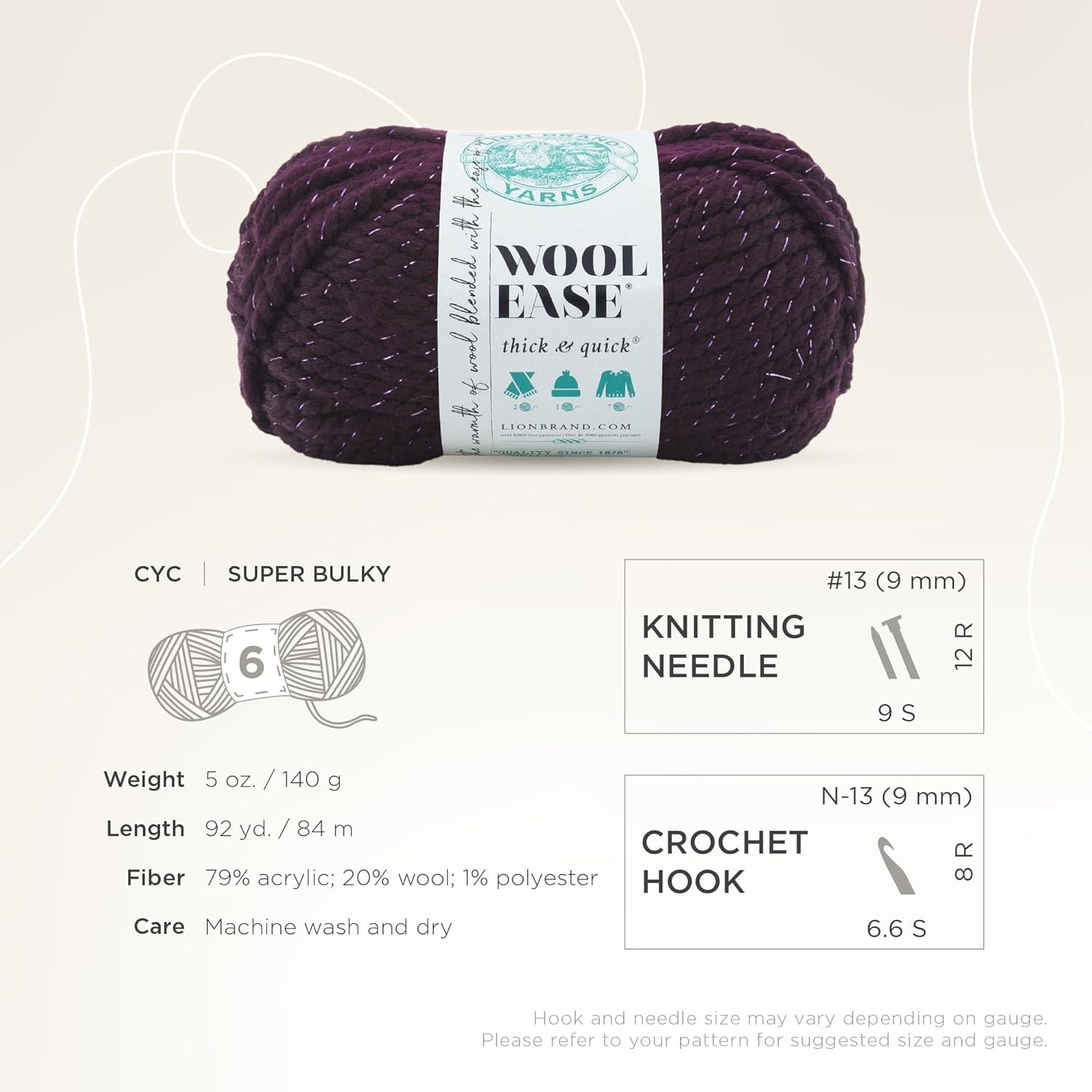 image:imageLion Brand Yarn WoolEase Thick and Quick Yarn Soft and Bulky Yarn for Knitting Crocheting and Crafting 3 Pack Abalone Super Bulky Wool Acrylic Blend Fiber for Soft Hats Sweaters Chunky Blankets Yarn for Crochet Knitting Crafts WeavingGalaxy