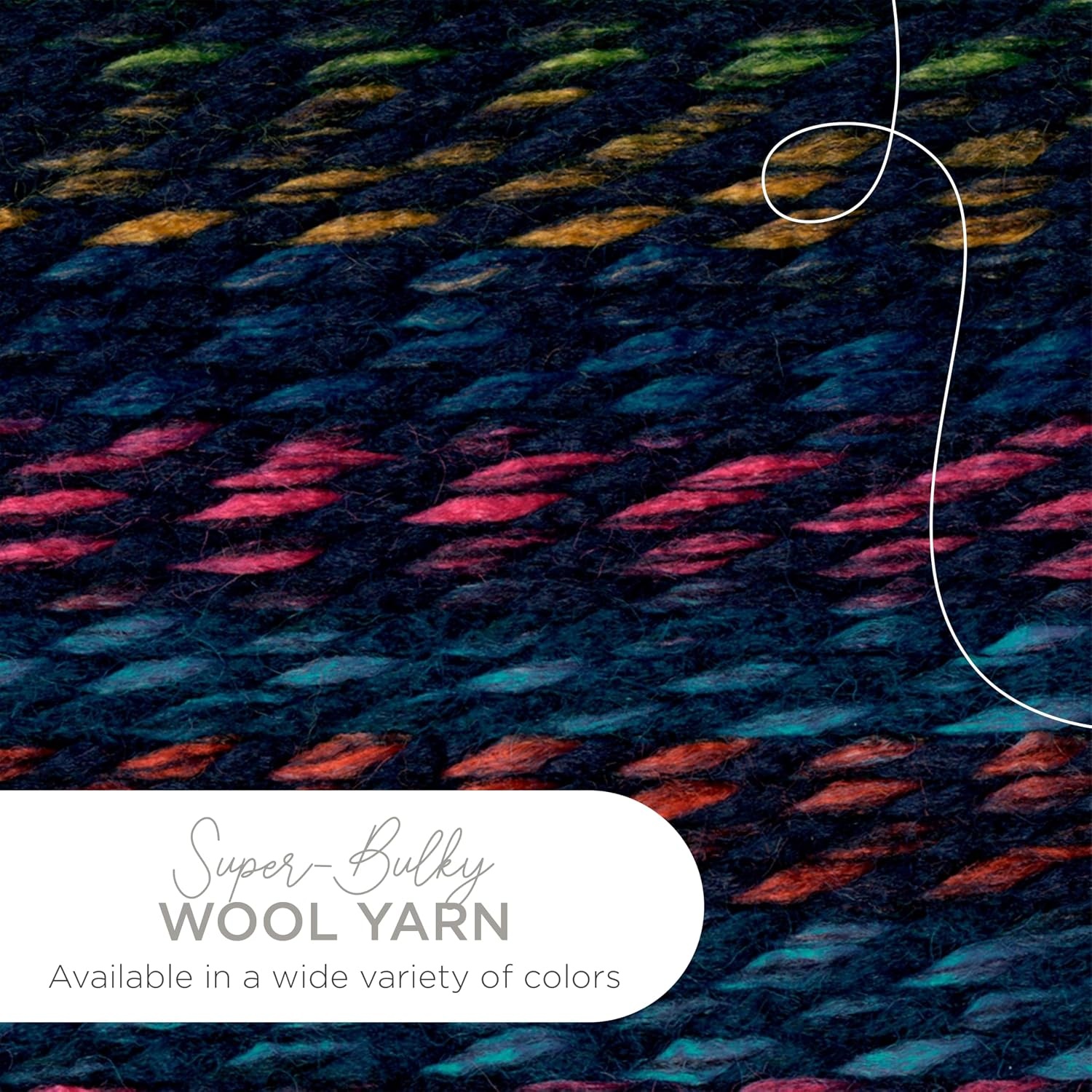 image:imageLion Brand Yarn WoolEase Thick and Quick Yarn Soft and Bulky Yarn for Knitting Crocheting and Crafting 3 Pack Abalone Super Bulky Wool Acrylic Blend Fiber for Soft Hats Sweaters Chunky Blankets Yarn for Crochet Knitting Crafts WeavingCity Lights