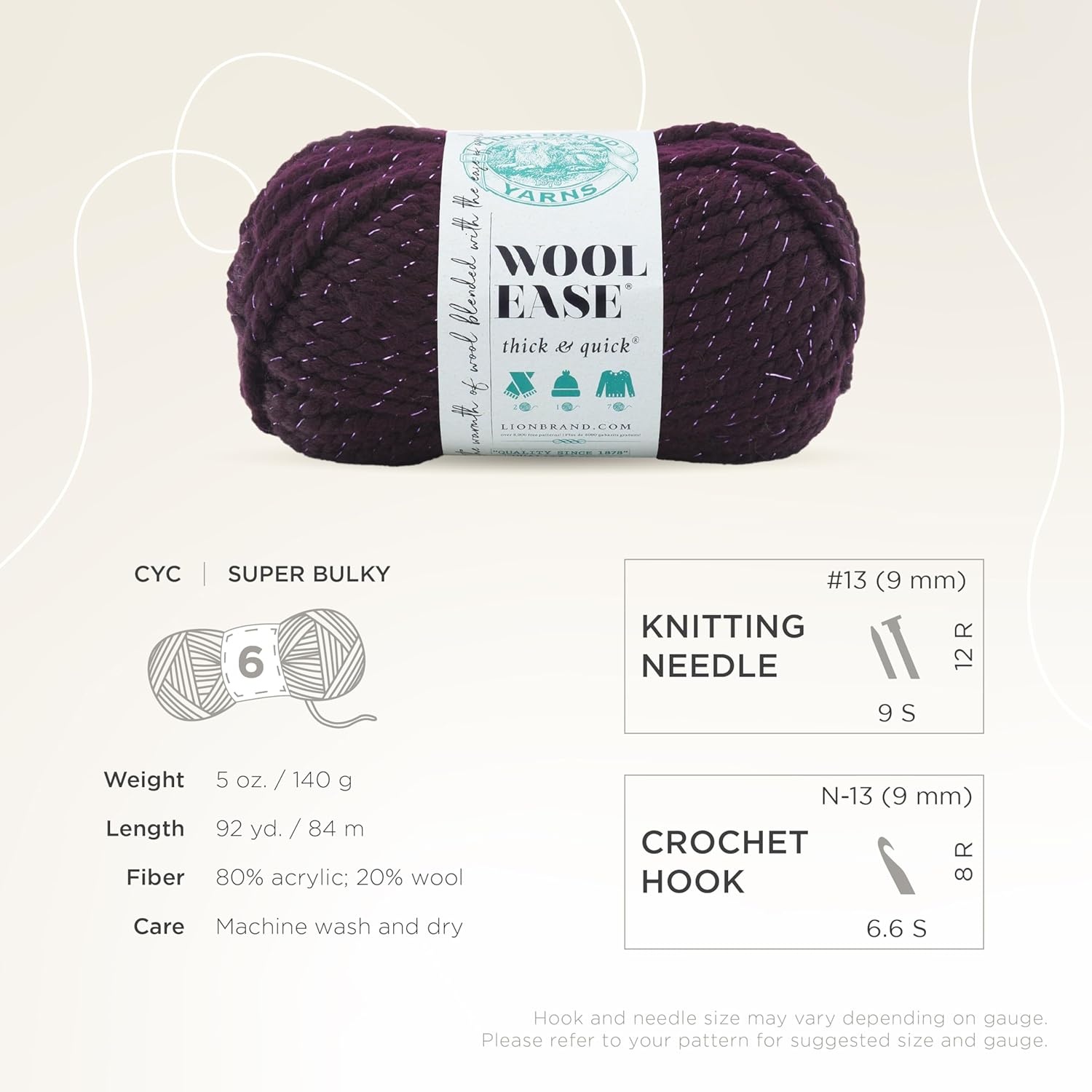 image:imageLion Brand Yarn WoolEase Thick and Quick Yarn Soft and Bulky Yarn for Knitting Crocheting and Crafting 3 Pack Abalone Super Bulky Wool Acrylic Blend Fiber for Soft Hats Sweaters Chunky Blankets Yarn for Crochet Knitting Crafts WeavingGalaxy