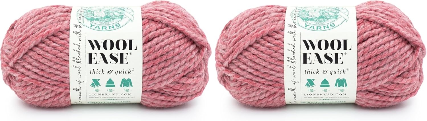 image:imageLion Brand Yarn WoolEase Thick and Quick Yarn Soft and Bulky Yarn for Knitting Crocheting and Crafting 3 Pack Abalone Super Bulky Wool Acrylic Blend Fiber for Soft Hats Sweaters Chunky Blankets Yarn for Crochet Knitting Crafts WeavingPotion